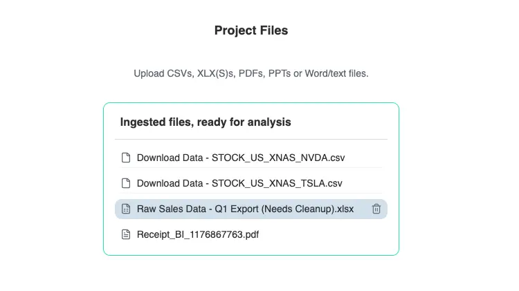 Screenshot of Document Intelligence & Data Parsing